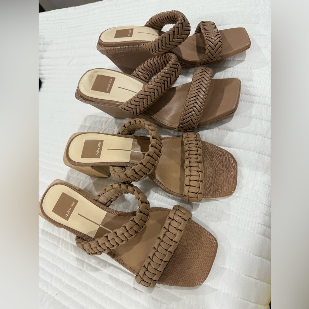 Dolce Vita Tan Braided Wedge Sandals